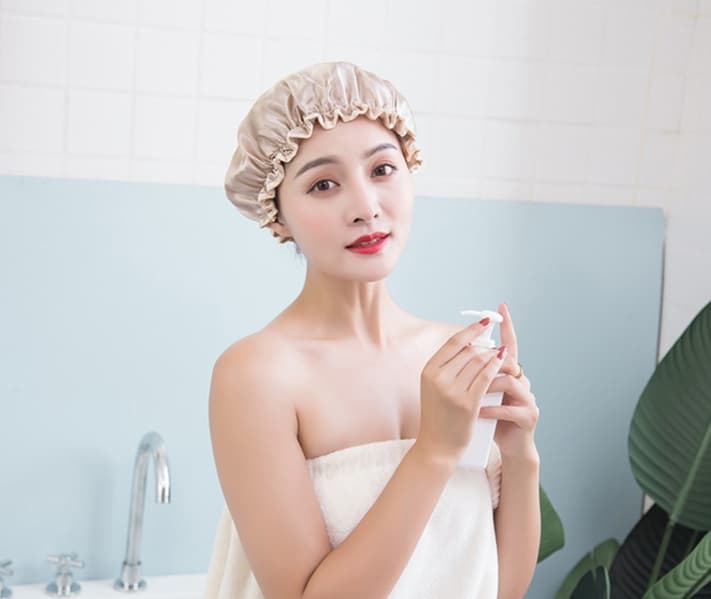 優美な二重フリルサウナハット